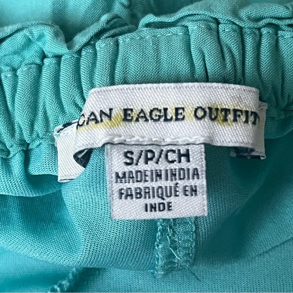 American Eagle Aqua Blue Eyelet Scallop Hem Shorts S - Picture 8 of 11